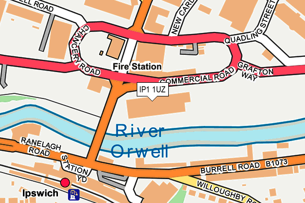 IP1 1UZ map - OS OpenMap – Local (Ordnance Survey) IP1 1UZ map - OS OpenMap – Local (Ordnance Survey)