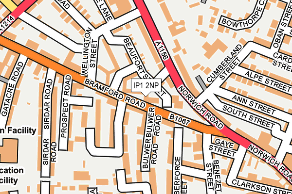IP1 2NP map - OS OpenMap – Local (Ordnance Survey) IP1 2NP map - OS OpenMap – Local (Ordnance Survey)