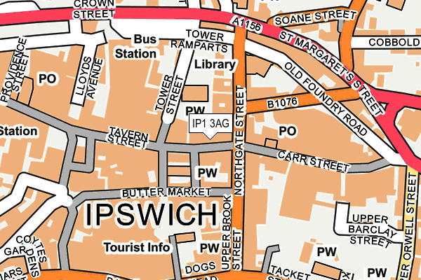 IP1 3AG map - OS OpenMap – Local (Ordnance Survey) IP1 3AG map - OS OpenMap – Local (Ordnance Survey)