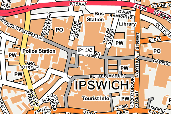 IP1 3AZ map - OS OpenMap – Local (Ordnance Survey) IP1 3AZ map - OS OpenMap – Local (Ordnance Survey)