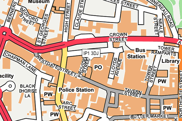IP1 3DJ map - OS OpenMap – Local (Ordnance Survey) IP1 3DJ map - OS OpenMap – Local (Ordnance Survey)