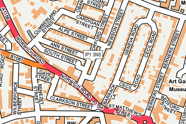 IP1 3NS map - OS OpenMap – Local (Ordnance Survey) IP1 3NS map - OS OpenMap – Local (Ordnance Survey)