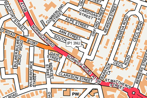 IP1 3NU map - OS OpenMap – Local (Ordnance Survey) IP1 3NU map - OS OpenMap – Local (Ordnance Survey)