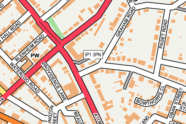 IP1 3PN map - OS OpenMap – Local (Ordnance Survey) IP1 3PN map - OS OpenMap – Local (Ordnance Survey)