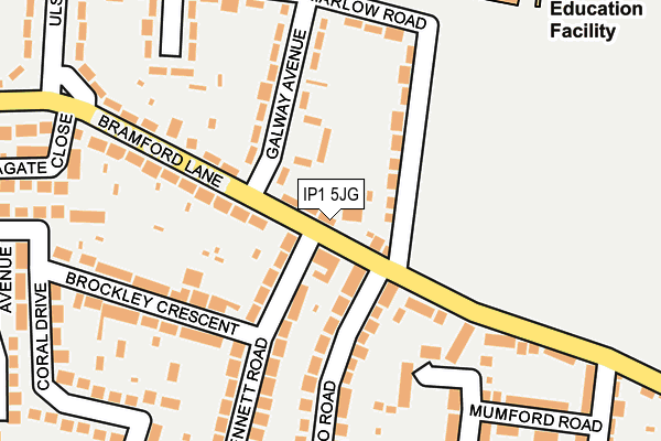 IP1 5JG map - OS OpenMap – Local (Ordnance Survey) IP1 5JG map - OS OpenMap – Local (Ordnance Survey)
