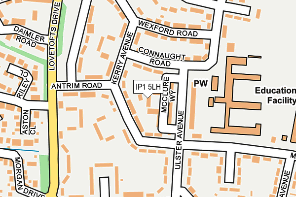 IP1 5LH map - OS OpenMap – Local (Ordnance Survey) IP1 5LH map - OS OpenMap – Local (Ordnance Survey)