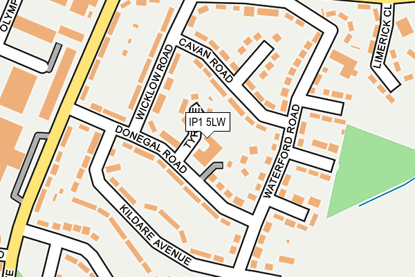 IP1 5LW map - OS OpenMap – Local (Ordnance Survey) IP1 5LW map - OS OpenMap – Local (Ordnance Survey)