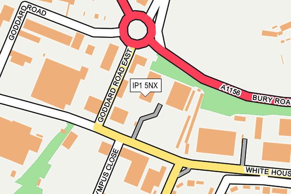 IP1 5NX map - OS OpenMap – Local (Ordnance Survey) IP1 5NX map - OS OpenMap – Local (Ordnance Survey)