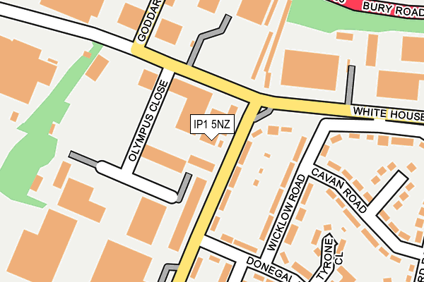 IP1 5NZ map - OS OpenMap – Local (Ordnance Survey) IP1 5NZ map - OS OpenMap – Local (Ordnance Survey)