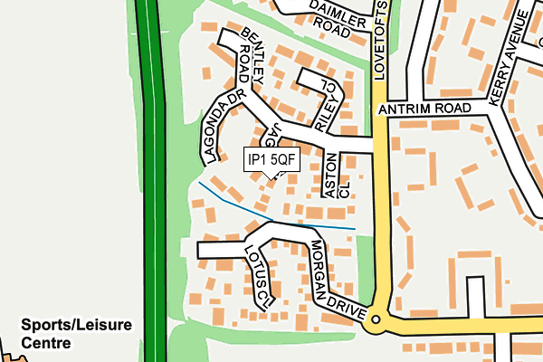 IP1 5QF map - OS OpenMap – Local (Ordnance Survey) IP1 5QF map - OS OpenMap – Local (Ordnance Survey)