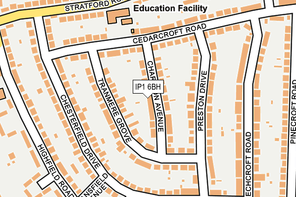 IP1 6BH map - OS OpenMap – Local (Ordnance Survey) IP1 6BH map - OS OpenMap – Local (Ordnance Survey)