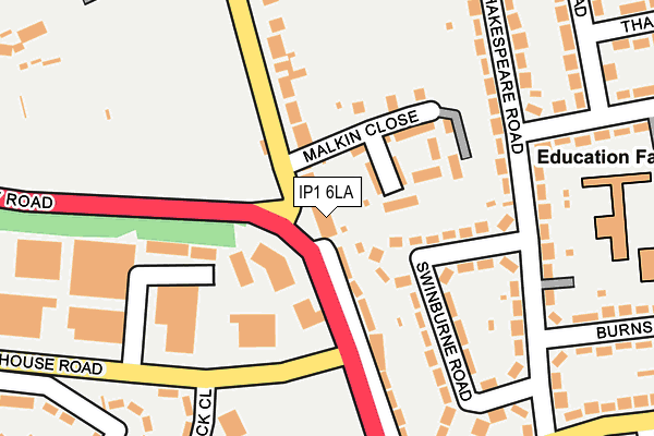 IP1 6LA map - OS OpenMap – Local (Ordnance Survey) IP1 6LA map - OS OpenMap – Local (Ordnance Survey)