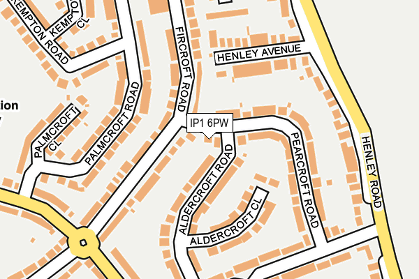 IP1 6PW map - OS OpenMap – Local (Ordnance Survey) IP1 6PW map - OS OpenMap – Local (Ordnance Survey)