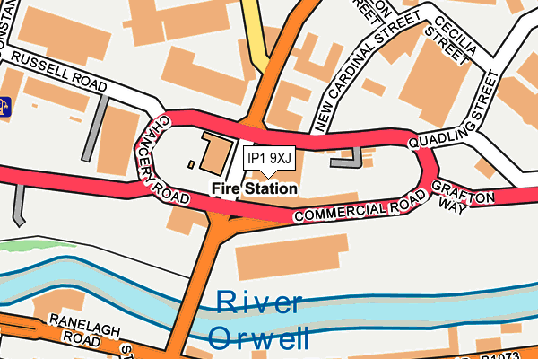IP1 9XJ map - OS OpenMap – Local (Ordnance Survey) IP1 9XJ map - OS OpenMap – Local (Ordnance Survey)