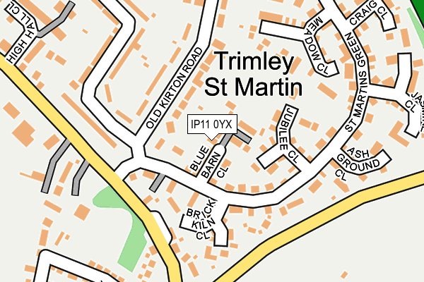 IP11 0YX map - OS OpenMap – Local (Ordnance Survey) IP11 0YX map - OS OpenMap – Local (Ordnance Survey)