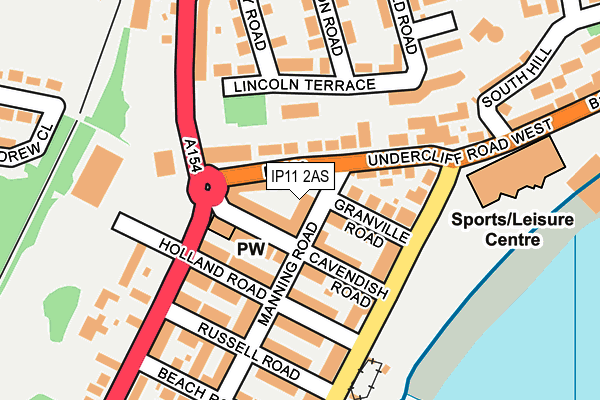 IP11 2AS map - OS OpenMap – Local (Ordnance Survey) IP11 2AS map - OS OpenMap – Local (Ordnance Survey)