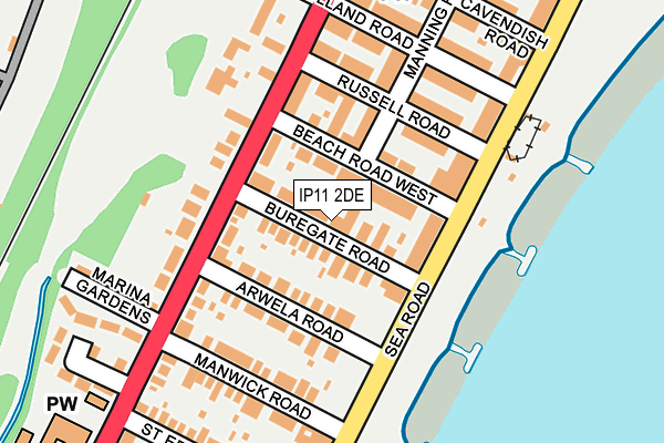 IP11 2DE map - OS OpenMap – Local (Ordnance Survey) IP11 2DE map - OS OpenMap – Local (Ordnance Survey)