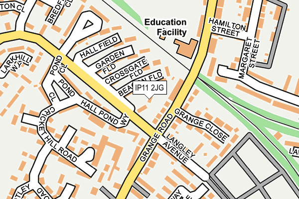 IP11 2JG map - OS OpenMap – Local (Ordnance Survey) IP11 2JG map - OS OpenMap – Local (Ordnance Survey)