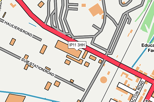 IP11 3HH map - OS OpenMap – Local (Ordnance Survey) IP11 3HH map - OS OpenMap – Local (Ordnance Survey)