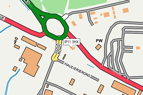 IP11 3HX map - OS OpenMap – Local (Ordnance Survey) IP11 3HX map - OS OpenMap – Local (Ordnance Survey)