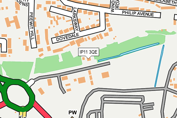 IP11 3QE map - OS OpenMap – Local (Ordnance Survey) IP11 3QE map - OS OpenMap – Local (Ordnance Survey)