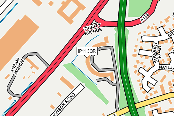 IP11 3QR map - OS OpenMap – Local (Ordnance Survey) IP11 3QR map - OS OpenMap – Local (Ordnance Survey)