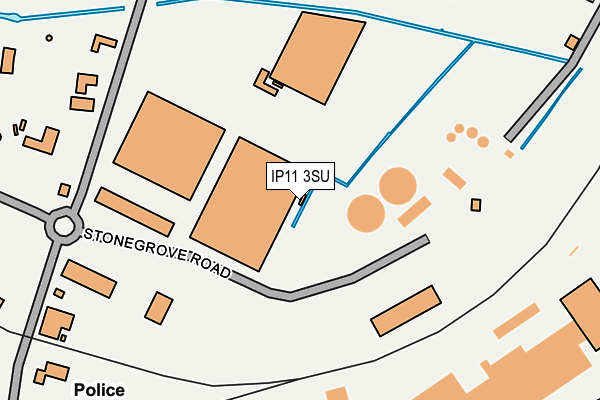 IP11 3SU map - OS OpenMap – Local (Ordnance Survey)