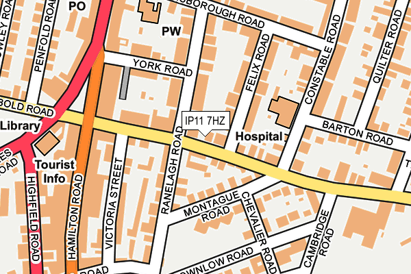 IP11 7HZ map - OS OpenMap – Local (Ordnance Survey) IP11 7HZ map - OS OpenMap – Local (Ordnance Survey)