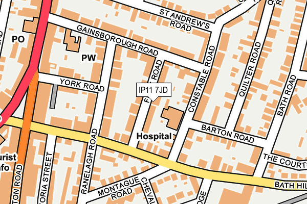 IP11 7JD map - OS OpenMap – Local (Ordnance Survey) IP11 7JD map - OS OpenMap – Local (Ordnance Survey)