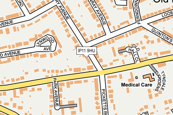 IP11 9HU map - OS OpenMap – Local (Ordnance Survey) IP11 9HU map - OS OpenMap – Local (Ordnance Survey)