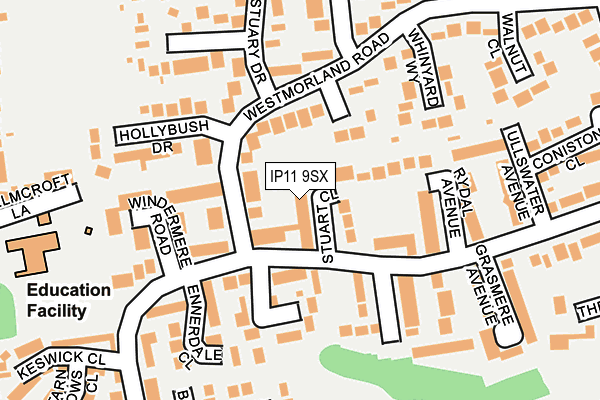 IP11 9SX map - OS OpenMap – Local (Ordnance Survey) IP11 9SX map - OS OpenMap – Local (Ordnance Survey)
