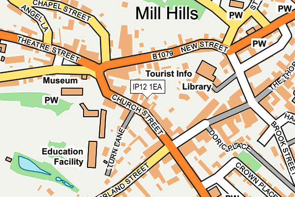 IP12 1EA map - OS OpenMap – Local (Ordnance Survey) IP12 1EA map - OS OpenMap – Local (Ordnance Survey)