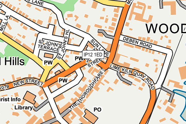IP12 1ED map - OS OpenMap – Local (Ordnance Survey) IP12 1ED map - OS OpenMap – Local (Ordnance Survey)