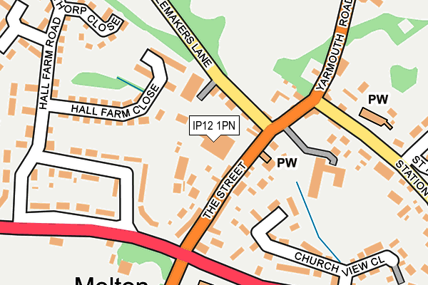 IP12 1PN map - OS OpenMap – Local (Ordnance Survey) IP12 1PN map - OS OpenMap – Local (Ordnance Survey)