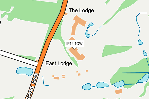IP12 1QW map - OS OpenMap – Local (Ordnance Survey) IP12 1QW map - OS OpenMap – Local (Ordnance Survey)