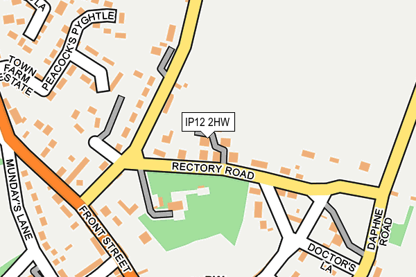 IP12 2HW map - OS OpenMap – Local (Ordnance Survey) IP12 2HW map - OS OpenMap – Local (Ordnance Survey)