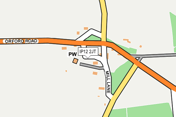 IP12 2JT map - OS OpenMap – Local (Ordnance Survey) IP12 2JT map - OS OpenMap – Local (Ordnance Survey)