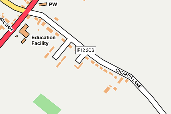 IP12 2QS map - OS OpenMap – Local (Ordnance Survey) IP12 2QS map - OS OpenMap – Local (Ordnance Survey)