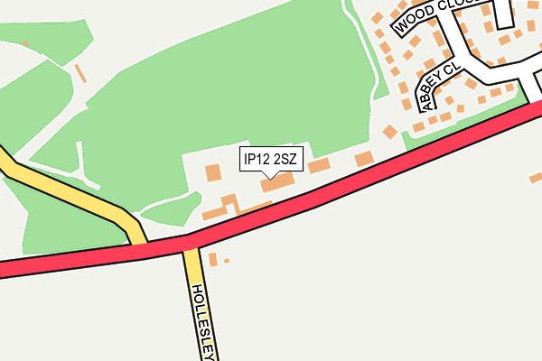 IP12 2SZ map - OS OpenMap – Local (Ordnance Survey) IP12 2SZ map - OS OpenMap – Local (Ordnance Survey)