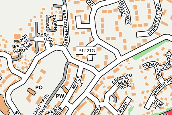 IP12 2TG map - OS OpenMap – Local (Ordnance Survey) IP12 2TG map - OS OpenMap – Local (Ordnance Survey)