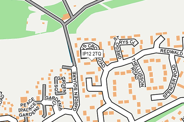 IP12 2TQ map - OS OpenMap – Local (Ordnance Survey) IP12 2TQ map - OS OpenMap – Local (Ordnance Survey)