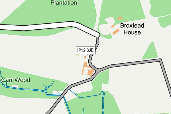 IP12 3JE map - OS OpenMap – Local (Ordnance Survey) IP12 3JE map - OS OpenMap – Local (Ordnance Survey)