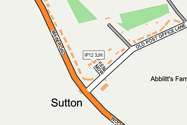IP12 3JH map - OS OpenMap – Local (Ordnance Survey) IP12 3JH map - OS OpenMap – Local (Ordnance Survey)
