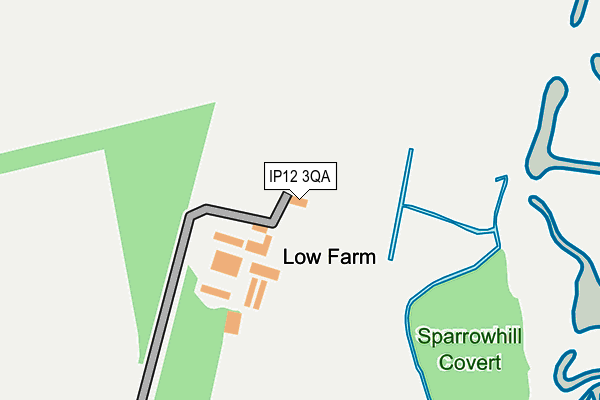 IP12 3QA map - OS OpenMap – Local (Ordnance Survey)