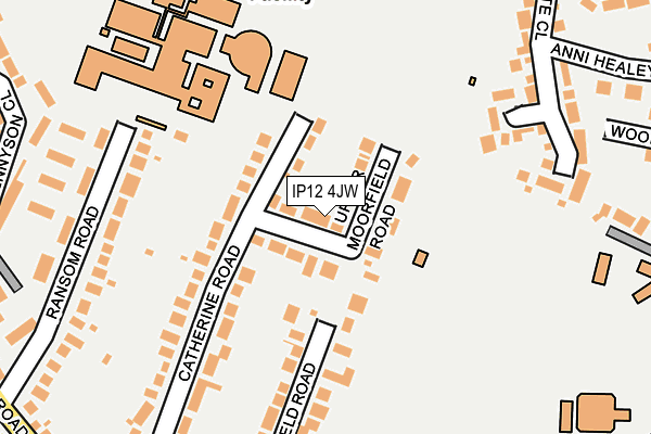 IP12 4JW map - OS OpenMap – Local (Ordnance Survey)