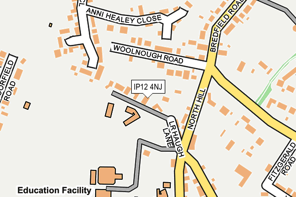 IP12 4NJ map - OS OpenMap – Local (Ordnance Survey) IP12 4NJ map - OS OpenMap – Local (Ordnance Survey)