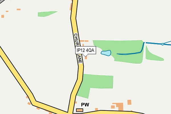 IP12 4QA map - OS OpenMap – Local (Ordnance Survey) IP12 4QA map - OS OpenMap – Local (Ordnance Survey)