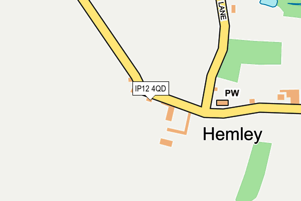 IP12 4QD map - OS OpenMap – Local (Ordnance Survey) IP12 4QD map - OS OpenMap – Local (Ordnance Survey)