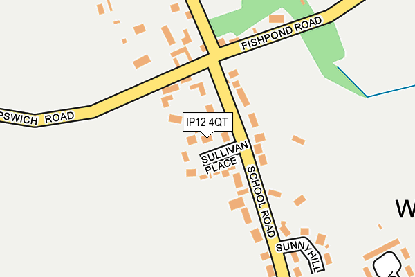 IP12 4QT map - OS OpenMap – Local (Ordnance Survey) IP12 4QT map - OS OpenMap – Local (Ordnance Survey)