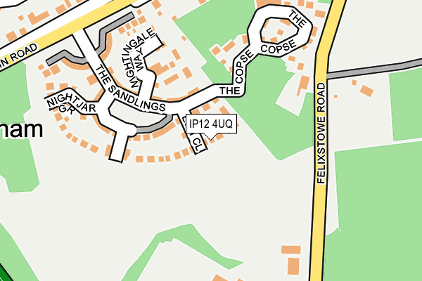 IP12 4UQ map - OS OpenMap – Local (Ordnance Survey) IP12 4UQ map - OS OpenMap – Local (Ordnance Survey)